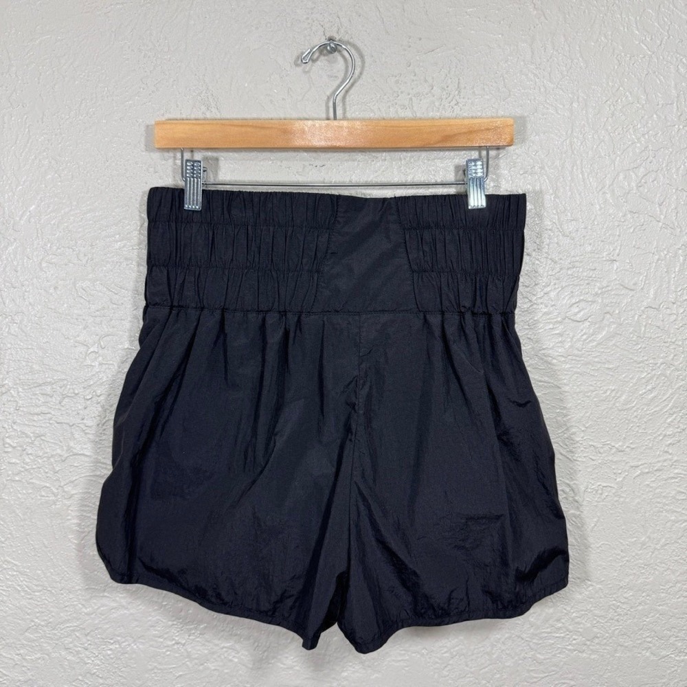 High Waisted Running Shorts Medium Nylon Athletic Gym Black Athleisure Automet - Picture 6 of 11